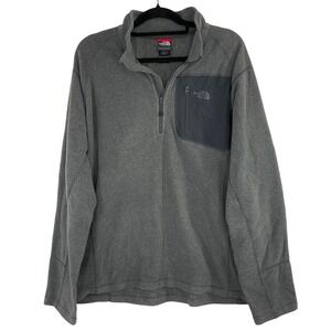 The North‎ Face Men's XL Polartec Classic Fleece Pullover Gray Quarter Zip